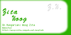 zita woog business card